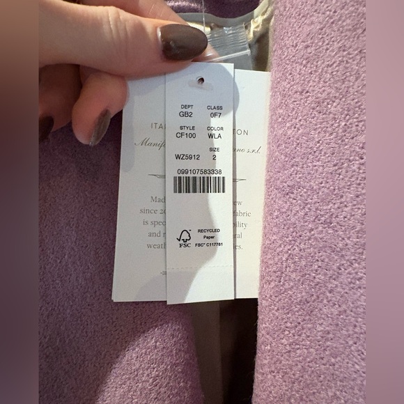 J. Crew Wilted Lavender Single-Breasted Wool Coat - Picture 5 of 5